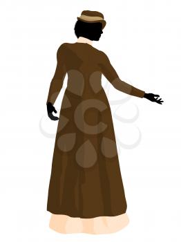 Royalty Free Clipart Image of a Victorian Woman