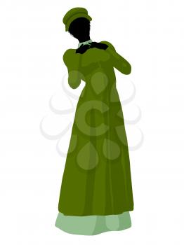 Royalty Free Clipart Image of a Victorian Woman