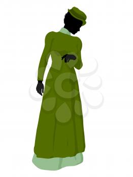 Royalty Free Clipart Image of a Victorian Woman