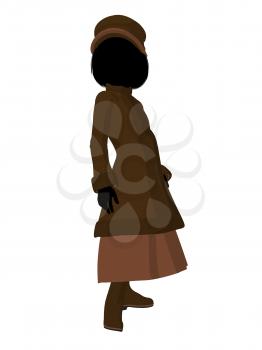 Royalty Free Clipart Image of a Victorian Girl