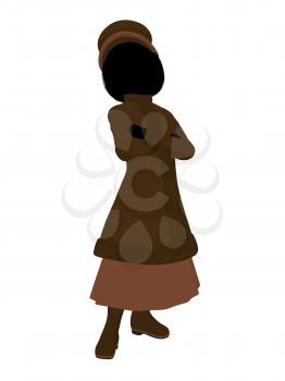 Royalty Free Clipart Image of a Victorian Girl