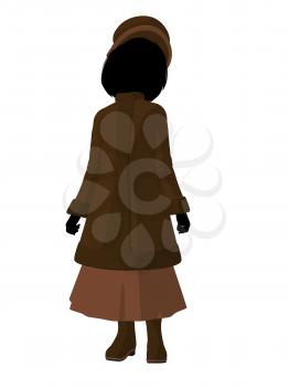 Royalty Free Clipart Image of a Victorian Girl