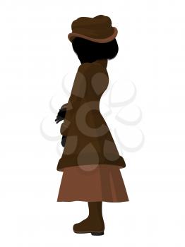 Royalty Free Clipart Image of a Victorian Girl