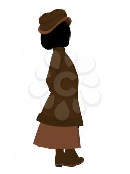 Royalty Free Clipart Image of a Victorian Girl