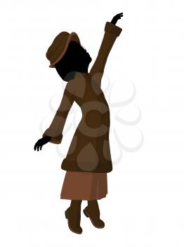 Royalty Free Clipart Image of a Victorian Girl