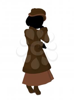 Royalty Free Clipart Image of a Victorian Girl