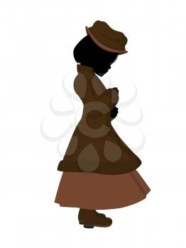 Royalty Free Clipart Image of a Victorian Girl