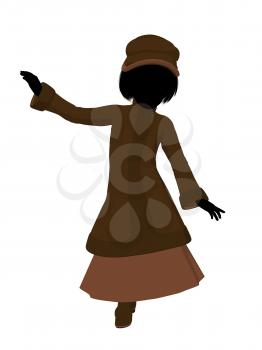 Royalty Free Clipart Image of a Victorian Girl