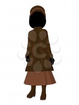 Royalty Free Clipart Image of a Victorian Girl