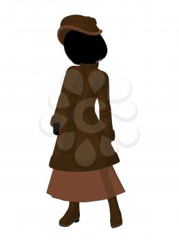 Royalty Free Clipart Image of a Victorian Girl