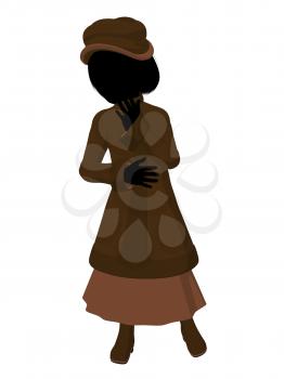 Royalty Free Clipart Image of a Victorian Girl