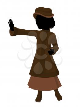 Royalty Free Clipart Image of a Victorian Girl