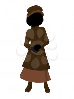 Royalty Free Clipart Image of a Victorian Girl