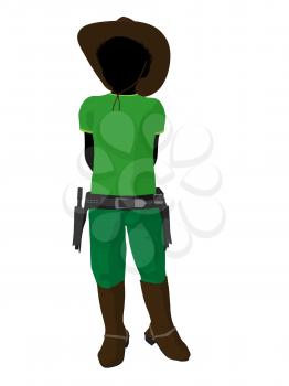 Royalty Free Clipart Image of a Little Cowboy