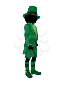 Royalty Free Clipart Image of a Girl Leprechaun