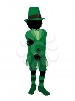 Royalty Free Clipart Image of a Girl Leprechaun