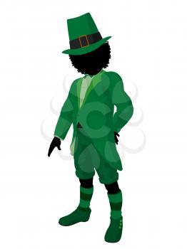 Royalty Free Clipart Image of a Girl Leprechaun