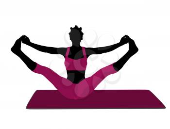 Royalty Free Clipart Image of a Woman Doing Yoga