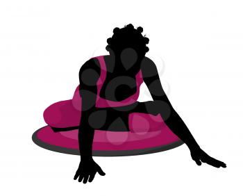 Royalty Free Clipart Image of a Woman Doing Yoga