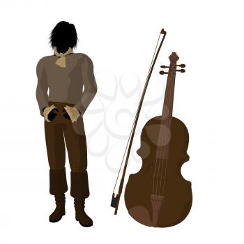 Royalty Free Clipart Image of a Man With a Violin