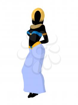 Royalty Free Clipart Image of an Egyptian Woman