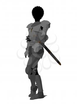 Royalty Free Clipart Image of a Female Warrior