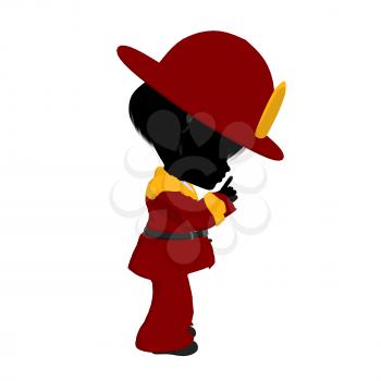 Royalty Free Clipart Image of a Baby Firefighter