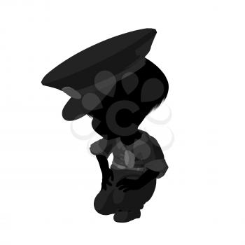 Royalty Free Clipart Image of a Little Police Officer