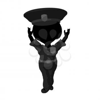 Royalty Free Clipart Image of a Little Police Officer