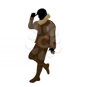 Royalty Free Clipart Image of a Man in Elizabethan Costume