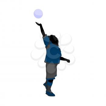 Royalty Free Clipart Image of a Child Playing Soccer