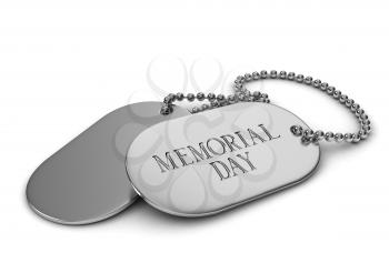 3D Illustration of Dog Tags