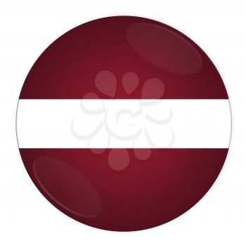 Abstract illustration: button with flag from Latvia country