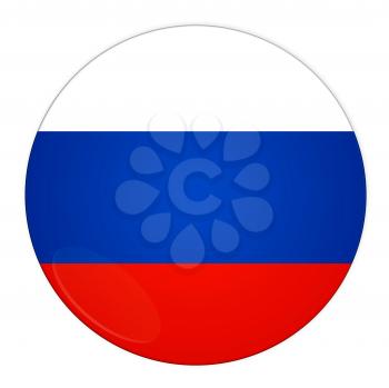 Abstract illustration: button with flag from Russia country