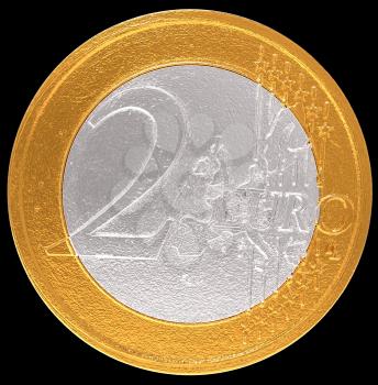 Royalty Free Clipart Image of a Euro