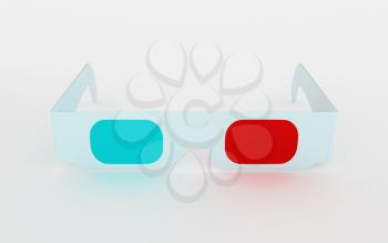 Royalty Free Clipart Image of Cinema 3D Glasses