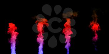 Royalty Free Clipart Image of Abstract Colorful Fumes