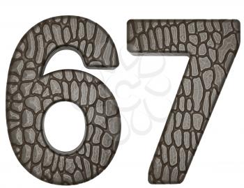 Royalty Free Clipart Image of Alligator Skin Numeral Font