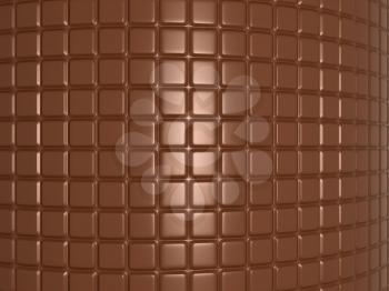 Royalty Free Clipart Image of a Bent Chocolate Bar