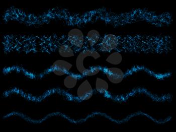 Royalty Free Clipart Image of Abstract Blue Swirls