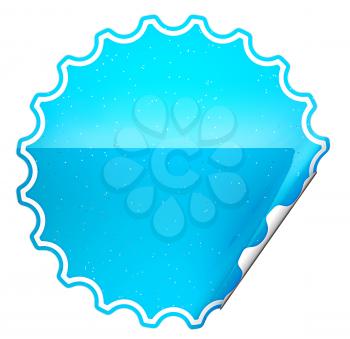 Royalty Free Clipart Image of a Blue Sticker