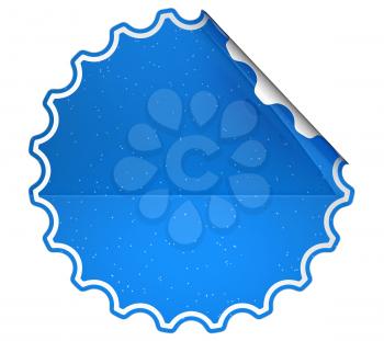 Royalty Free Clipart Image of a Blue Sticker