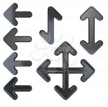 Royalty Free Clipart Image of a Set of Arrows