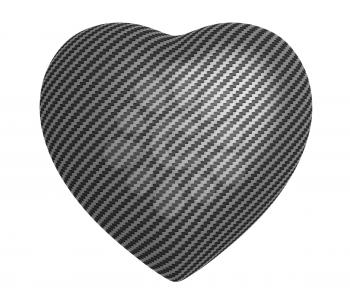 Royalty Free Clipart Image of a Carbon Fiber Heart