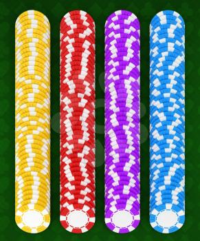 Royalty Free Clipart Image of Casino Chips