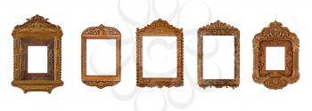 Royalty Free Clipart Image of Wooden Frames