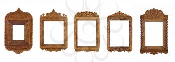 Royalty Free Clipart Image of Wooden Frames