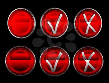 Royalty Free Clipart Image of a Collection of Buttons