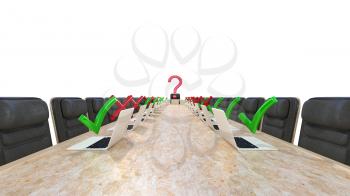 Royalty Free Clipart Image of a Corporate Meeting 