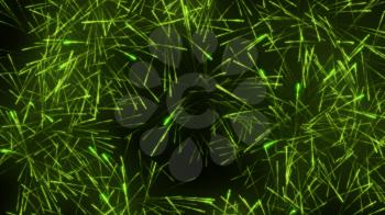 Royalty Free Clipart Image of Green Fireworks 